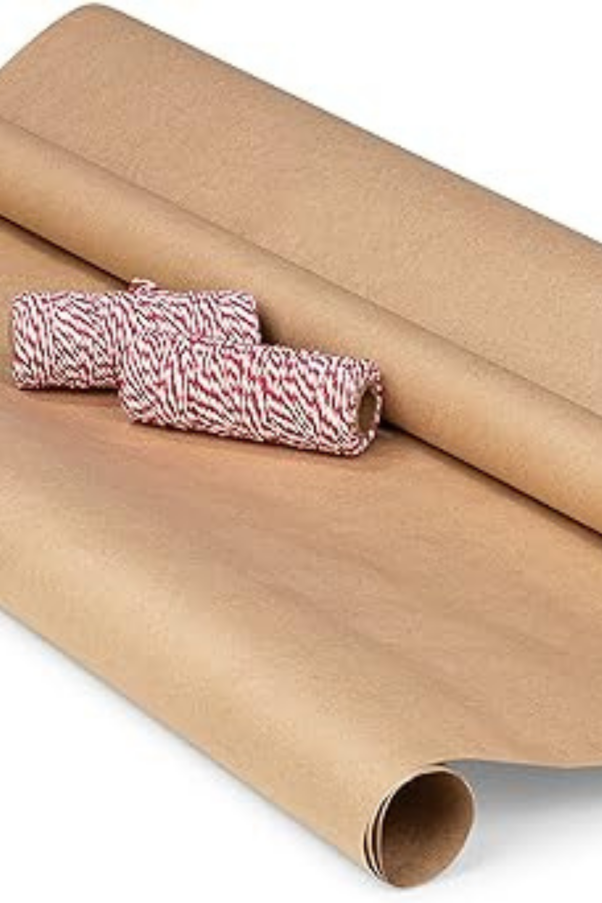 10 Metre Kraft Rulo Ambalaj Kağıdı ve 10 Metre Kırmızı Paketleme İpi