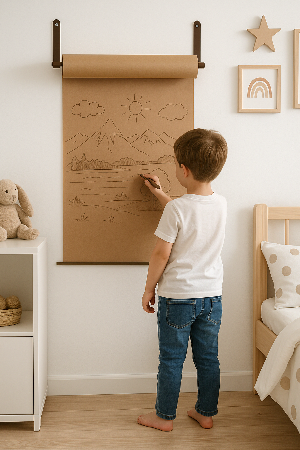 50cm Duvara Monte Boya ve Çizim Rulo Aktivite Kraft Kağıt