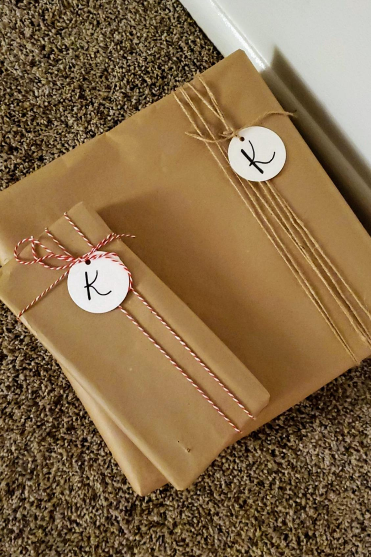 10 Metre Kraft Rulo Ambalaj Kağıdı ve 10 Metre Kırmızı Paketleme İpi