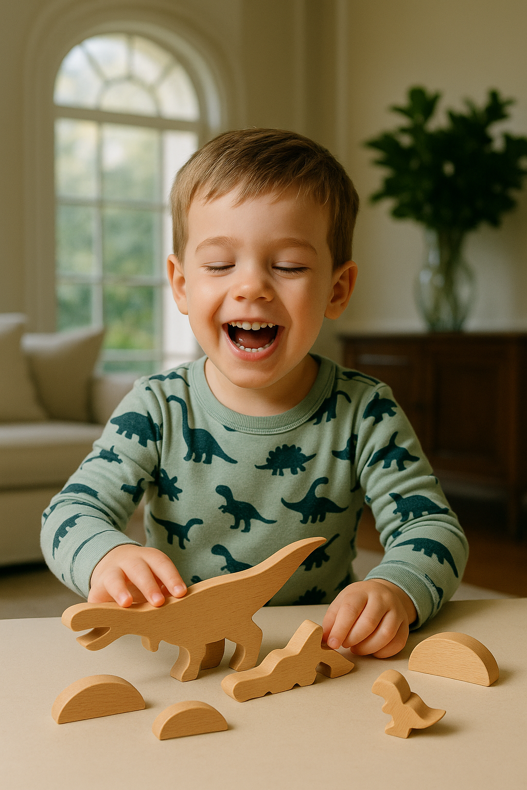 Ahşap T-Rex Dinazor Set