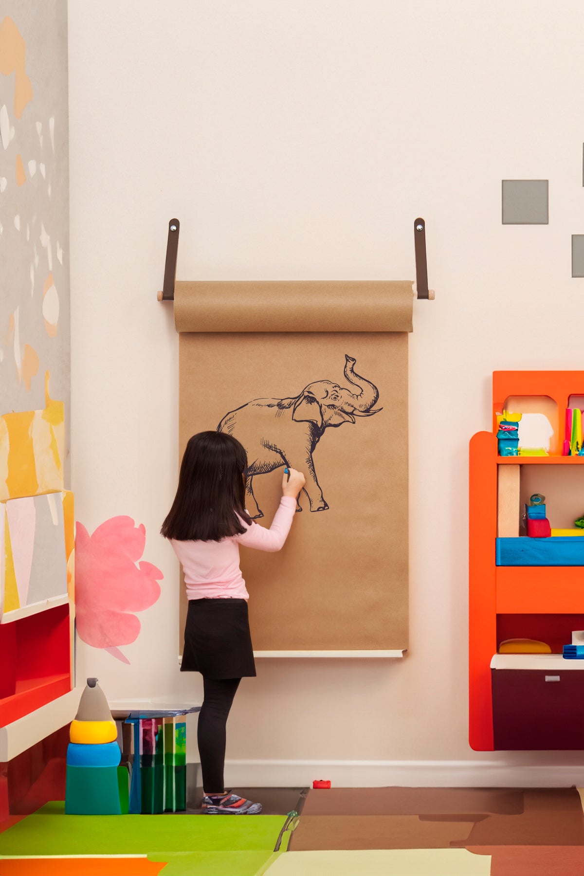 50cm Duvara Monte Boya ve Çizim Rulo Aktivite Kraft Kağıt