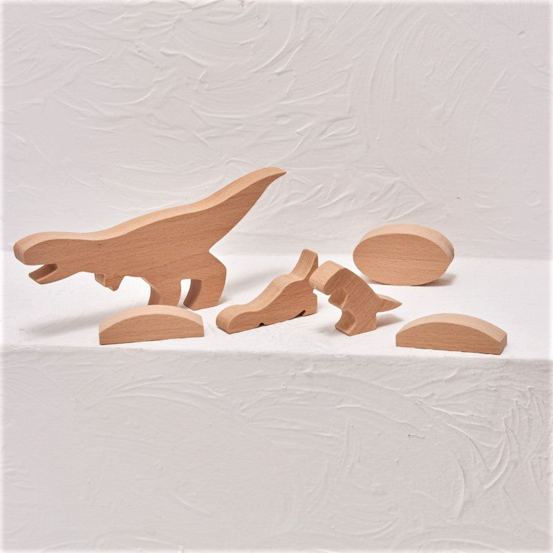 Ahşap T-Rex Dinazor Set