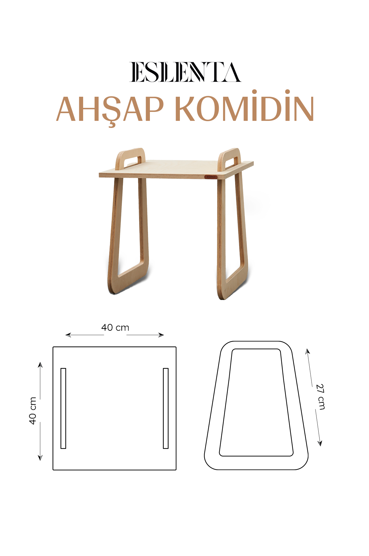 Demonte Ahşap Komodin ve Sehpa