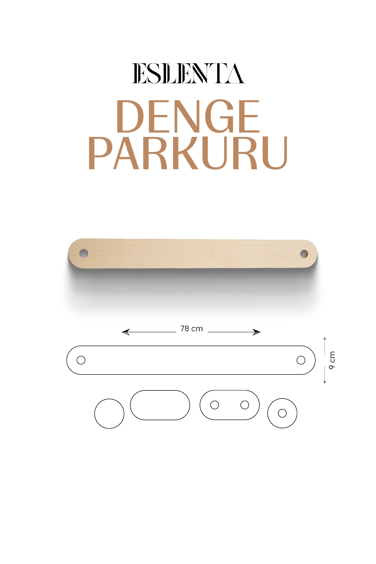 Çocuklar İçin Demonte Ahşap Denge Tahtası Parkuru