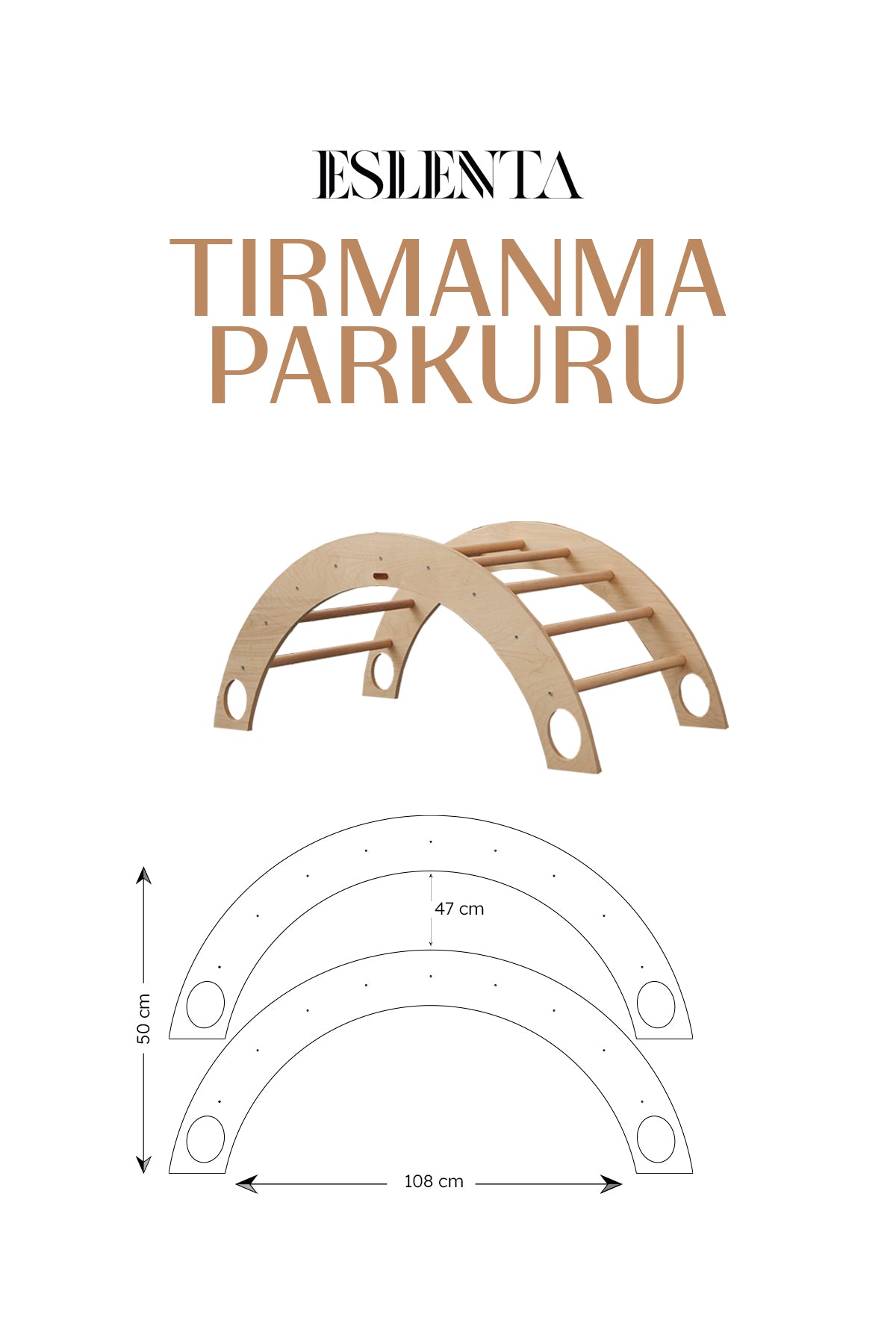 Ahşap Demonte Tırmanma Tahtası & Tahterevalli