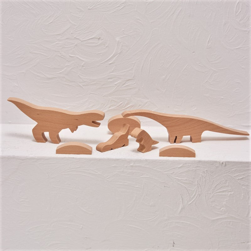 Ahşap T-Rex & Diplodocus Full Dinazor Set