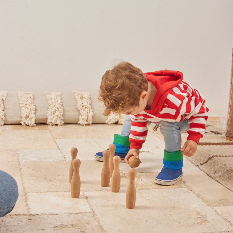 Ahşap El Yapımı Bowling Seti